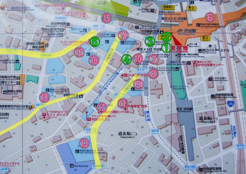 涩谷地图(点击查看大图)